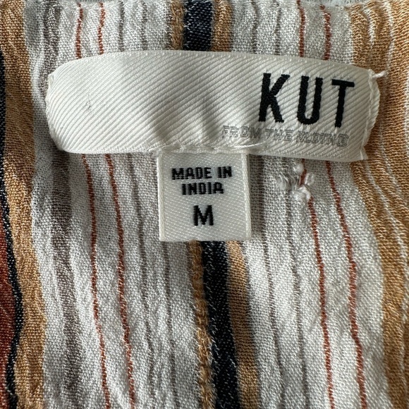 Kut from the Kloth wrap-front sleeveless striped multicolor blouse Medium - Picture 11 of 11